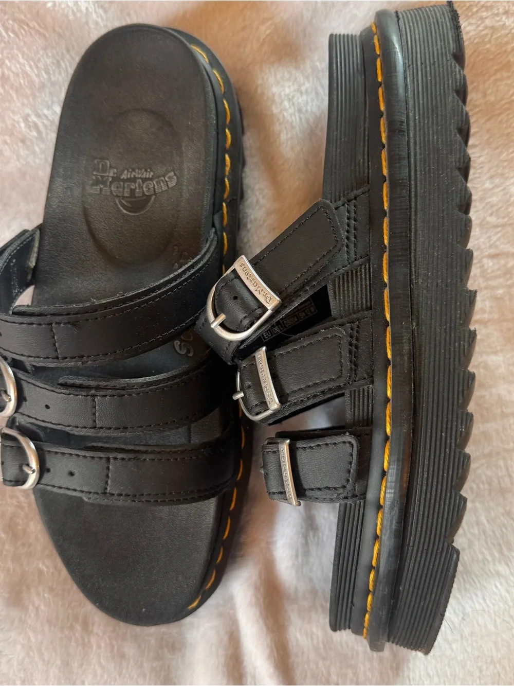 Dr. Martens Black Blaire Slide - Picture 2 of 8